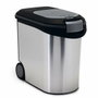Curver Conteneur à croquettes aspect métal 35L - 12kg - Blanc et argenté