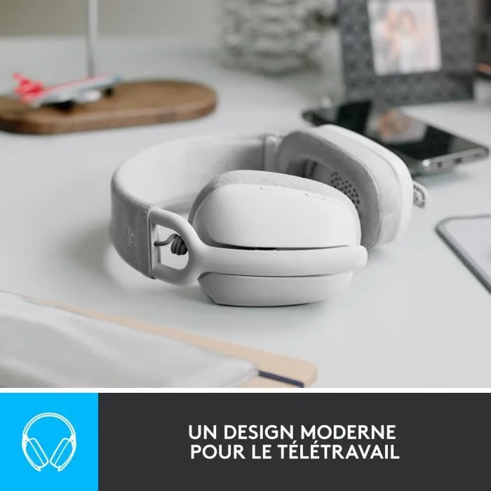 Logitech Zone Vibe 100 Casque sans fil Blanc cassé
