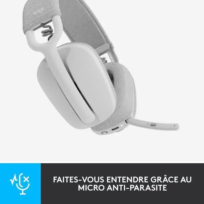 Logitech Zone Vibe 100 Casque sans fil Blanc cassé