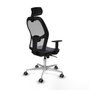 Piqueras y Crespo 1D086G2 Chaise de Bureau avec Appui-tête Gris foncé