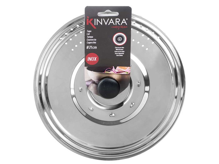 Kinvara Tapa de poêle en métal avec égouttoir 22 cm (Set de 24)