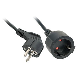 Lindy Rallonge de câble d'alimentation secteur Schuko, 5 mètres, 3G x 1.50 mm², noir, pour usage professionnel et domestique