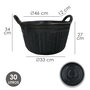 WOLFPACK LINEA PROFESIONAL Espuerta Goma Carbonera 30 Litres Noir