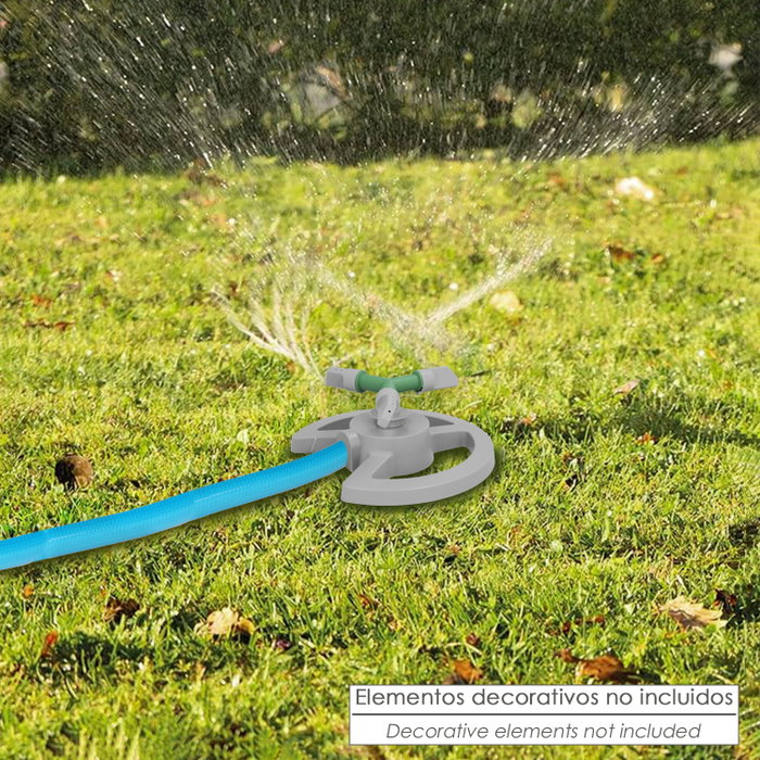 SATURNIA Asperseur rotatif en plastique à 3 bras SATURNIA Asperseur rotatif en plastique à 3 bras