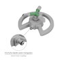 SATURNIA Asperseur rotatif en plastique à 3 bras