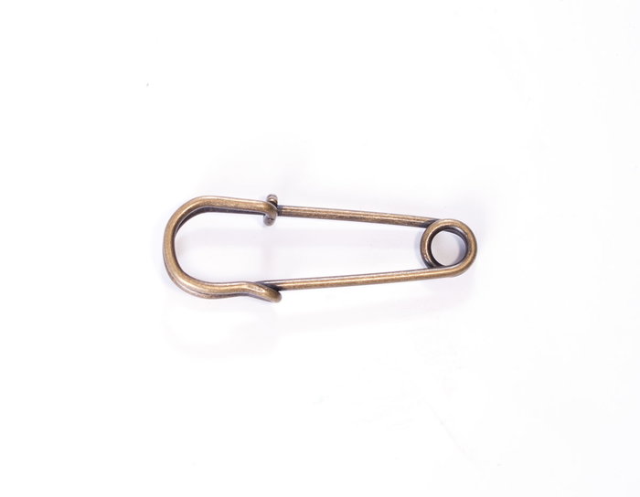 Innspiro Aguja broche métallique doré vieilli 51x16mm, lot de 2 Innspiro Aguja broche métallique doré vieilli 51x16mm, lot de 2