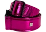 GETM Correa pour guitare/basse Polipiel Nylon Cuir Fuchsia Distress Brillant Ajustable 165cm