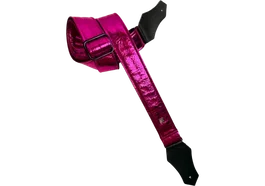 GETM Sangle pour Guitare et Basse - Distressed Vernice Fuchsia