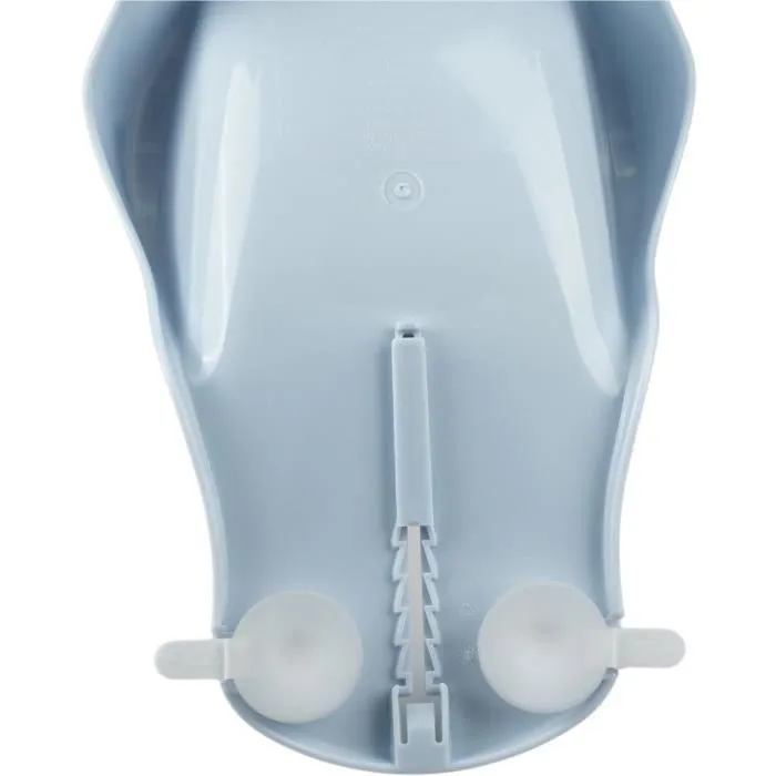 Thermobaby Transat de bain Daphné - Siège de bain bébé, Bleu, Conforme aux normes de sécurité, Pour enfants jusqu'à 8 kg, Compact (48,5 x 23 x 18 cm)