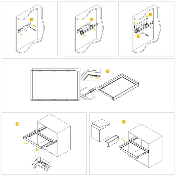 Emuca Kit plateau auxiliaire, panier et rack ajustable Quartz pour armoires, glissières extension totale et à fermeture douce, Module 70cm, Finition Titane Emuca Kit plateau auxiliaire, panier et rack ajustable Quartz pour armoires, glissières extension totale et à fermeture douce, Module 70cm, Finition Titane