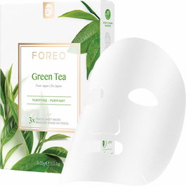 Foreo Masque en Tissu Farm to Face Thé Vert - Soin Hydratant et Purifiant pour le Visage