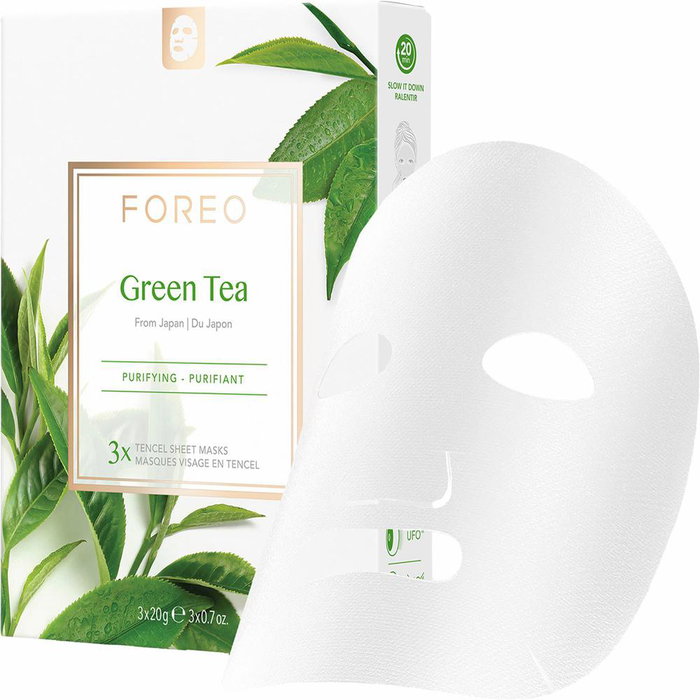 Foreo Masque en Tissu Farm to Face Thé Vert - Soin Hydratant et Purifiant pour le Visage Foreo Masque en Tissu Farm to Face Thé Vert - Soin Hydratant et Purifiant pour le Visage
