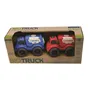 Lexibook Mini Voitures Police et Camion de Pompiers 2 Jouets en Plastique Recyclable pour Bébé 18 Mois - Rouge et Bleu - Garantie 2 Ans
