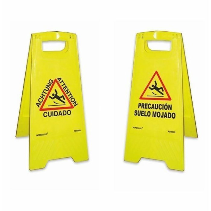 Normaluz Panneau de Précaution Sol Mouillé 62 cm Hauteur - Jaune/Rouge/Noir 30x21x62 cm Normaluz Panneau de Précaution Sol Mouillé 62 cm Hauteur - Jaune/Rouge/Noir 30x21x62 cm