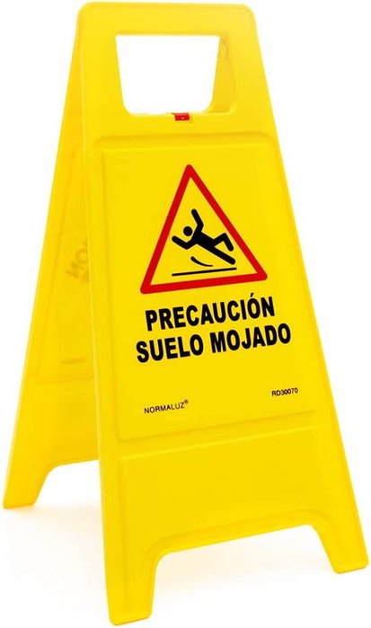 Normaluz Panneau de précaution sol mouillé jaune 62 cm