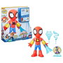 Hasbro Figure Électronique Spider-Man Avengers F8317 25 cm avec Sons, Projectiles, Téléaraignée et Poitrine Lumineuse + Cible Green Goblin