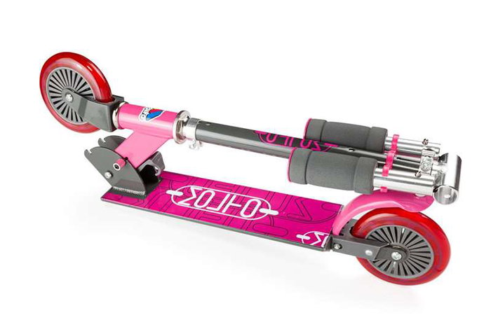 Molto Trottinette 2 Roues Pliable pour Enfant - Rose, Hauteur Réglable 72-77 cm, Capacité de Charge 50 kg