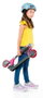 Molto Trottinette 2 Roues Pliable pour Enfant - Rose, Hauteur Réglable 72-77 cm, Capacité de Charge 50 kg