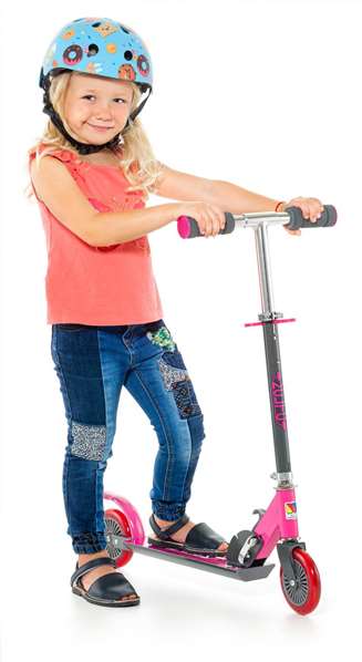 Molto Trottinette 2 Roues Pliable pour Enfant - Rose, Hauteur Réglable 72-77 cm, Capacité de Charge 50 kg