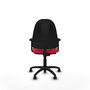 PIQUERAS Y CRESPO Chaise de bureau Algarra rouge avec accoudoirs 2D