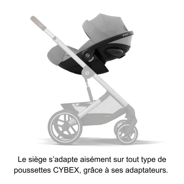 Cybex Siège auto i-Size Cloud G Plus - Groupe 0+ (Naissance à 13 kg / 40-87 cm) - Conforme R129/03, testé ADAC - Coloris Stone Grey