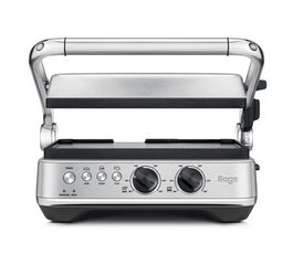 Sage SGR700BSS4EEU1 - Grill-presse électrique multifonction pour plancha et barbecue avec plaques céramiques antiadhésives réversibles et lavables au lave-vaisselle