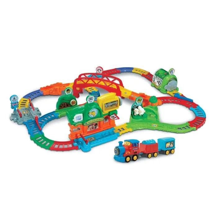 Vtech VTECH Super Circuit Train Éducatif Tut Tut Bolides avec Train Marchand Adam - Multicolore - Version française
