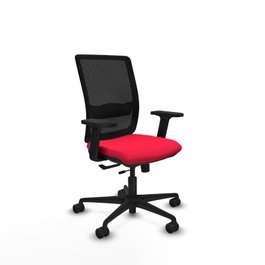 PIQUERAS Y CRESPO Chaise Haches Synchrone/Traslack Rouge Maille Noir