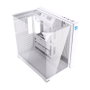 Hiditec Boîtier PC Gaming ATX Sky White, double vitre trempée, USB 3.1 Type-C, jusqu'à 360 mm
