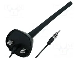 4CARMEDIA Antenne automobile avec mât en caoutchouc 0,18 m