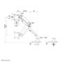Neomounts DS70S-950WH1 - Support de bureau articulé VESA pour écran 17 à 49 pouces - Réglable en hauteur, inclinaison, rotation - Charge max 18 kg - Blanc
