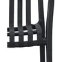 SOLARIA - Lot de 4 fauteuils de jardin empilables - Polypropylène renforcé fibres de verre - Traitement anti-UV - Noir - 55x58x81 cm