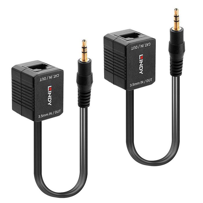 Lindy - Extendeur Audio Analogique 3.5mm - Extension Passive jusqu'à 500 m sur Câble Cat.6 - Boîtiers Compactes et Interchangeables Lindy - Extendeur Audio Analogique 3.5mm - Extension Passive jusqu'à 500 m sur Câble Cat.6 - Boîtiers Compactes et Interchangeables