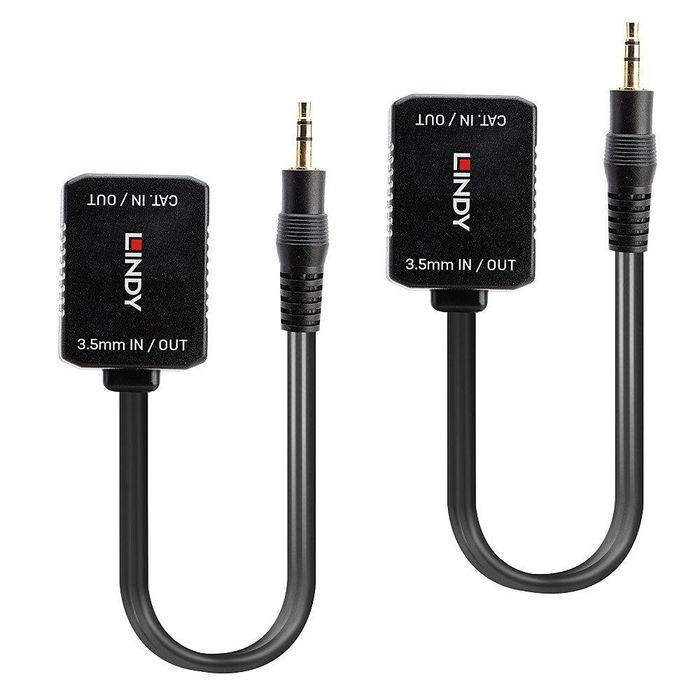 Lindy - Extendeur Audio Analogique 3.5mm - Extension Passive jusqu'à 500 m sur Câble Cat.6 - Boîtiers Compactes et Interchangeables Lindy - Extendeur Audio Analogique 3.5mm - Extension Passive jusqu'à 500 m sur Câble Cat.6 - Boîtiers Compactes et Interchangeables