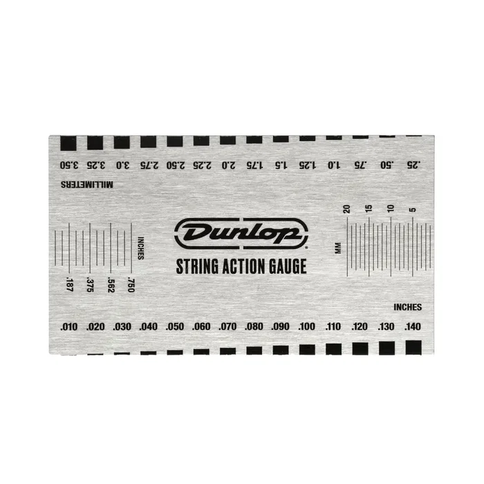 Dunlop Règle de mesure String Action Gauge en acier inoxydable 14 x 1 x 18.2 cm