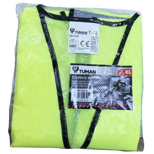 Tuman Gilet Réfléchissant Jaune Taille XL Tuman Gilet Réfléchissant Jaune Taille XL