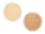 KINVARA Set de table rond en papier tressé Beige et Marron (Lot de 24)​