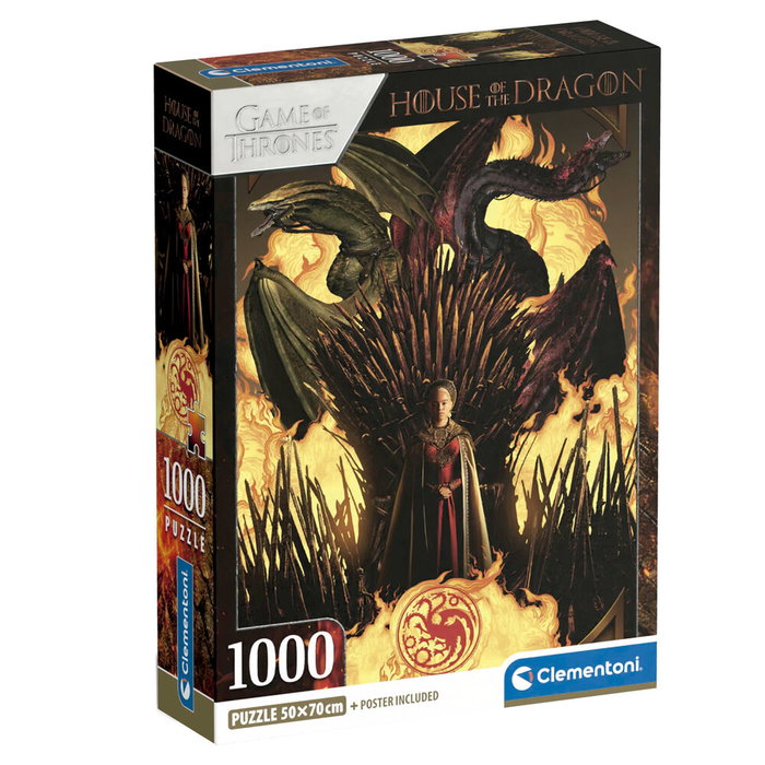 CLEMENTONI Puzzle House of the Dragon - 1000 Pièces - 70 x 50 cm CLEMENTONI Puzzle House of the Dragon - 1000 Pièces - 70 x 50 cm