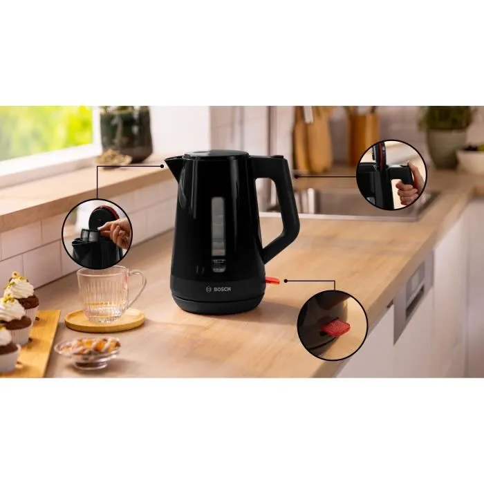 Bosch TWK1M123 MyMoment Bouilloire Noire 1,7L