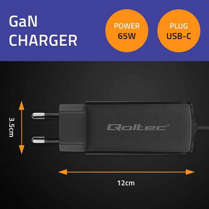 Qoltec Chargeur mural 52419 Noir