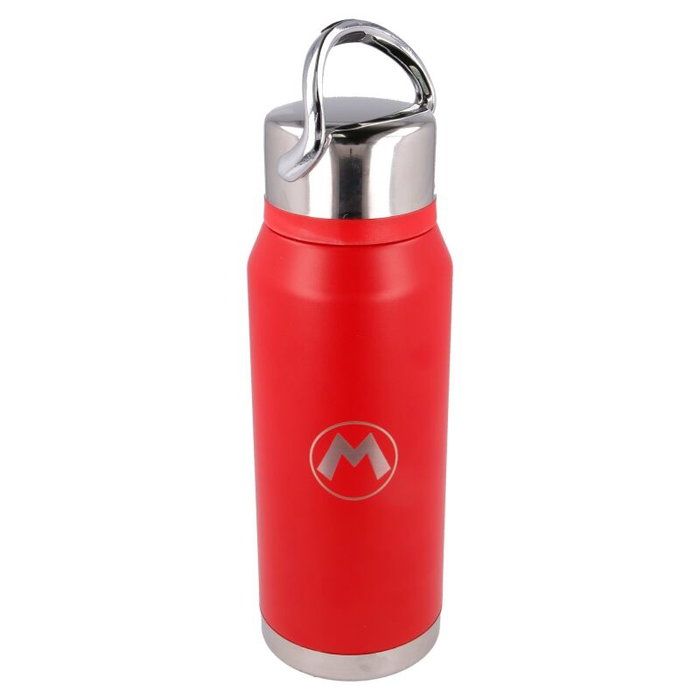 STOR Gourde isotherme en acier inoxidable Super Mario Bros Nintendo 505ml - Sans BPA, maintient le froid 15h et le chaud 12h, bouchon anti-goutte