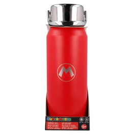 STOR Gourde isotherme en acier inoxidable Super Mario Bros Nintendo 505ml - Sans BPA, maintient le froid 15h et le chaud 12h, bouchon anti-goutte