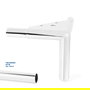 Q&Q Pata Aluminio H130, Pied en aluminium pour sofa et meuble, Modèle Teos, Diamètre 25 mm, Hauteur 130 mm, Finitions Chrome et Noir