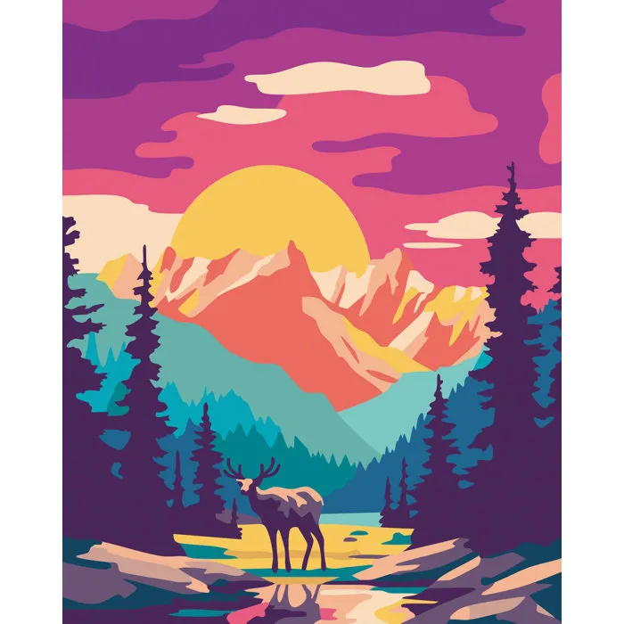 Ravensburger - CreArt - Peinture par numéros pour Adultes - Parc National - Format 24x30 cm - Loisir Créatif - Réf. 12023148