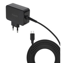 Tooq TQLC Chargeur mural 45 W GaN USB-C Power Delivery pour ordinateur portable, universel, noir, longueur de câble 1,8 m