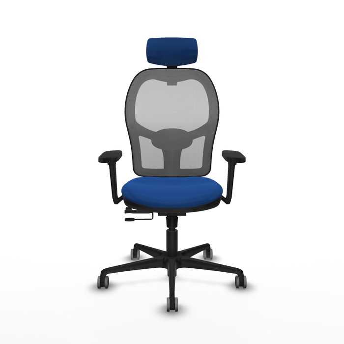 Piqueras y Crespo Chaise de Bureau Jorquera avec Appui-tête, Bleu et Gris