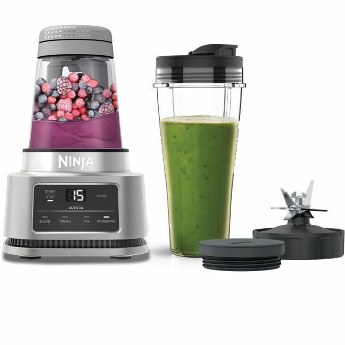 Ninja CB100EU Blender 2-en-1 1100 W Argenté et Noir