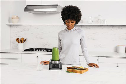Ninja CB100EU Batidora de vaso 2 en 1 Power Nutri avec bol 400 ml et bol 700 ml, Smart Torque, Auto-iQ, 1100W - Noir