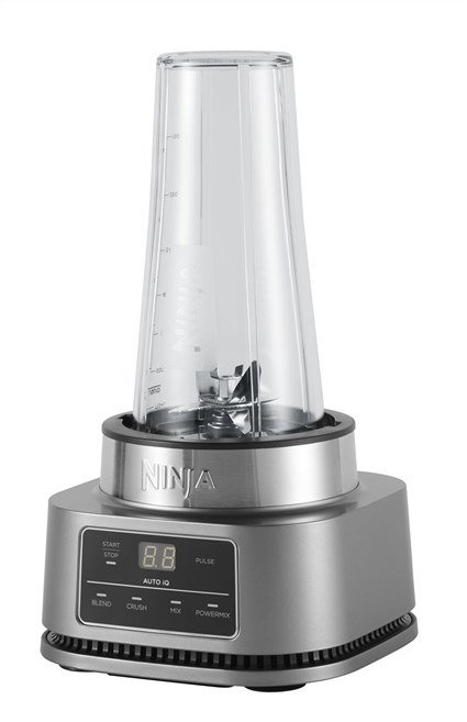 Ninja CB100EU Batidora de vaso 2 en 1 Power Nutri avec bol 400 ml et bol 700 ml, Smart Torque, Auto-iQ, 1100W - Noir