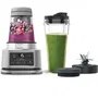 Ninja CB100EU Blender 2-en-1 1100 W, 4 Programmes Auto-iQ, Bol Power Nutri 400 ml, Tasse à Emporter 700 ml, Argent